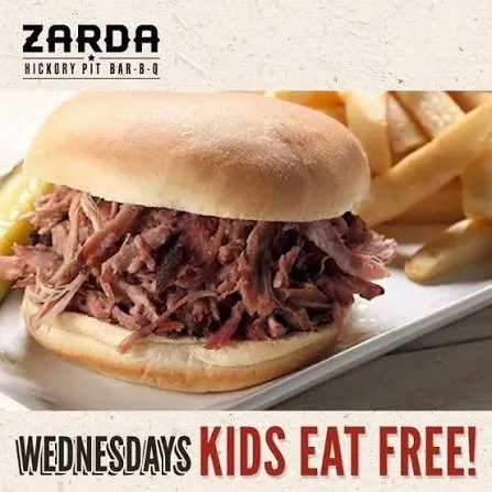 Zarda BBQ Kids Eat Free Wednesdays at Zarda BBQ
